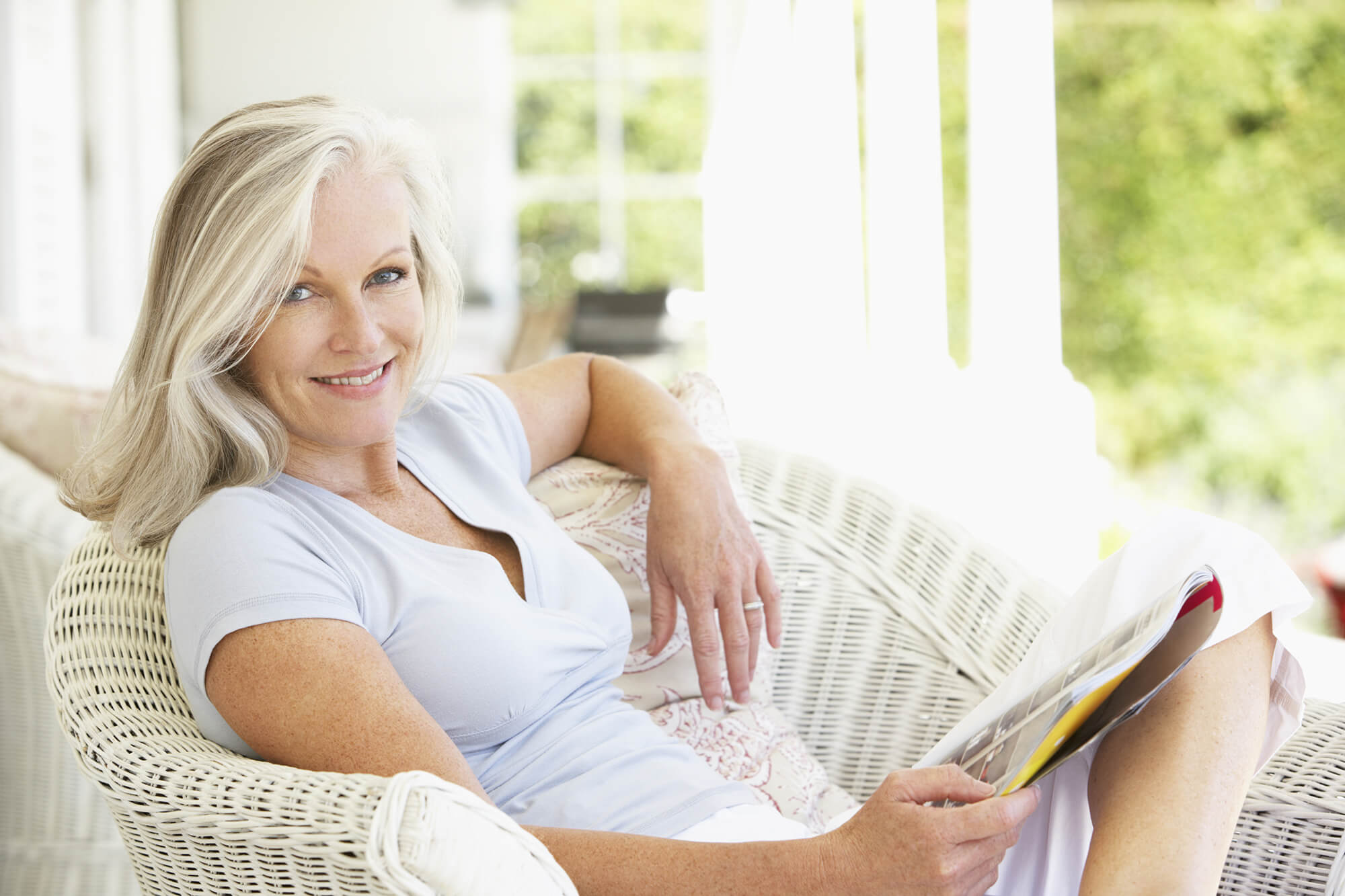 plastic surgery patient model in her 60s